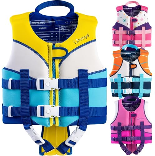 Limmys Giubbotto Galleggiante per Bambini – Aiuto al Galleggiamento con Pannelli in Schiuma Integrati, Certificato CE, Design Premiato, Doppia Chiusura con Zip YKK, Morbido Neoprene Premium