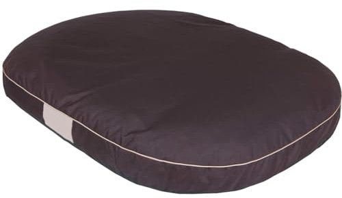 millybo OVAL Hundematratze, Hundebett für Kleine, Mittlere, Große Hunde - Robustes, wasserdichtes Hundekissen, kuscheliges Schaum Tierbett, Outdoor & waschbar - 108x85x15cm Braun