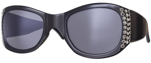BEZLIT Oversize Schmetterlings Sonnenbrille Damen – Retro Statement-Brille mit Strass-Details am Bügel, Verlaufsgläser, UV400 Schutz
