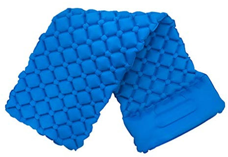 Isomatte Camping Selbstaufblasbare - Handpresse Aufblasbare Leichte Rucksackmatte Für Wanderungen Reisen, Langlebige wasserdichte Luftmatratze, Blue