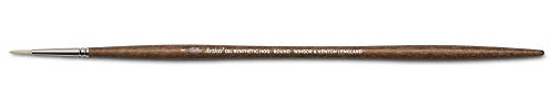 Winsor & Newton 5010501 synthetischer Künstler Ölpinsel mit hoher Elastizität & Lebensdauer, ergonomischer Stiel für Ölfarben und Alkydfarben - Rundpinsel Nr. 1 | Synthetische Borsten, hervorragende Farbtragfähigkeit, handgefertigt in England, für Ölfarbe