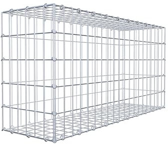 Gabiona Steinkorb-Gabione eckig, Maschenweite 5 x 10 cm, Tiefe 30 cm, Gabione 100 x 50 x 30 cm (L x H x T), C-Ring