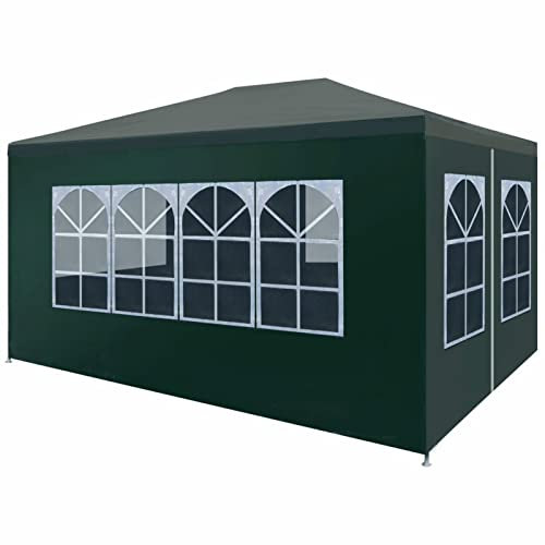 MOONAIRY Tente de réception 3 x 4 m Vert,Tente de Réception,Protection UV,Imperméable,Tente de Camping,Chapiteau de Reception
