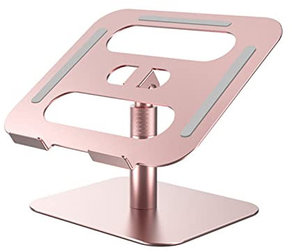 Downwind Table Laptop Stand Compatible Notebook Holder Foldable Aluminum Desk Portable Adjustable Accessories (Color : Z45 Pink)