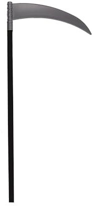 The Fancy Dress® Grim Reaper Scythe - Plastic Scythe Halloween Fancy Dress Prop - 3 Piece Death Scythe Scream Costume Accessory