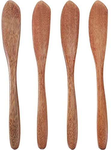 SHERCHPRY 4stücke Holz Butter Marmeladenmesser Vielseitige Küchenwerkzeuge Zum Streichen Von Butter Marmelade Käse Und Mehr Für Zuhause Und Gastronomie