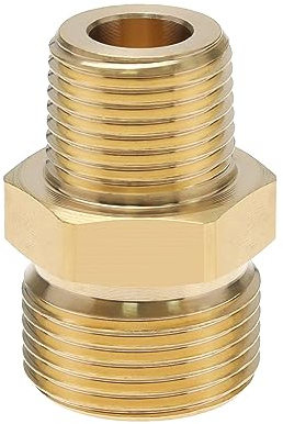 YINETTECH 1 Pieza Acoplador de Latón para Lavadora A Presión 3/8 Pulgadas NPT Macho A M22 Adaptador Macho de 14 Mm Adaptador de Rosca Externa de 4500 PSI Convertidor de Conector de Manguera