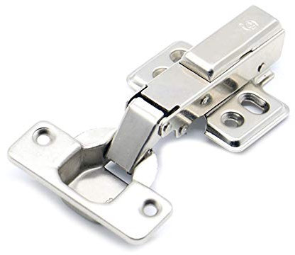 DIY-Scharnier, rostfreies Eisen, hydraulisches Scharnier, Eisenkern, Dämpfer, Puffer, Schrank, Türscharniere, Absenkautomatik, Möbelbeschläge (Color : Full Overlay)