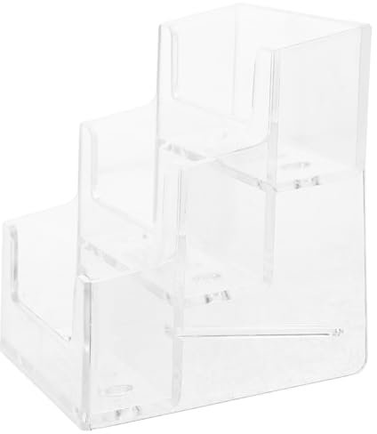 NUOBESTY Visitenkartenhalter Aus Robustem Material Kleiner Postkartenhalter Transparentes Kartenetui Für Schreibtisch Visitenkartenhalterdisplay Für Büroorganisation