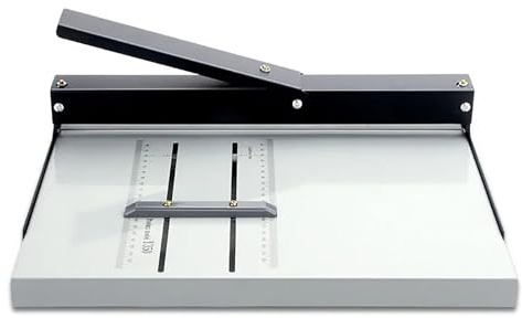 SMoonga Falzmaschine für Papier, handelsübliches manuelles Falzgerät, manuelles Falzgerät, 13,8 Zoll/350 mm mit Positionierungsblock für präzise Falze – langlebig und effizient