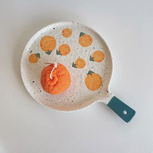 Snowflyk Piatto per Pizza Piatto Piano colorato Piatto da Forno Piatto per Colazione con Frutta Piatti per Cena Piatti per Pranzo Piatti per Insalata di fruttaw