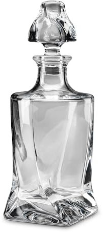 Connoisseur Creations Premium Twisted Heavyweight Glass 750 ml Capacity Whisky Decanter