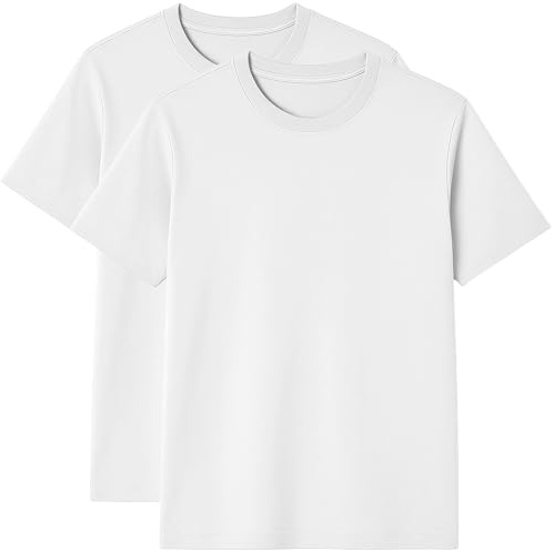 Modesta Lot de 2 T-Shirts Homme col Rond Manches Courtes 100% Coton Basique uni Respirant 150 g/m² Valeur économique S‑3XL