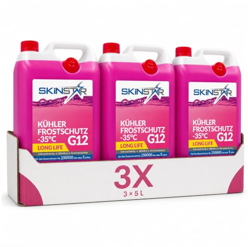 SkinStar Protection contre le gel de radiateur -35 °C | G11 | G12 | G13 | Liquide de refroidissement | Liquide de refroidissement prêt à l'emploi | Antigel pour voiture | Produits chimiques de voiture