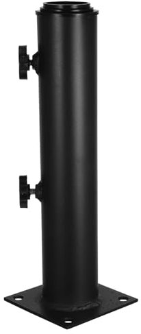 Base de Parapluie D’extérieur en Fer Noir Réglable, Fixation Robuste
