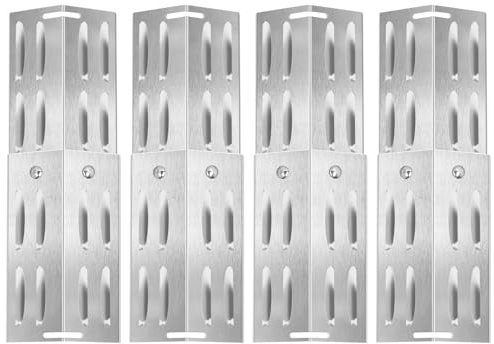 Universal Burner Cover Set, Stainless Steel Flame Plate Replacement Parts for Tepro EL Fuego Tepro Weber Landmann Burnhard Gas Grills, Pack of 4