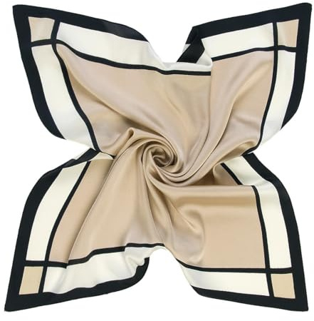YAPKOLV Elegant Damen Seidentuch Quadratisches Halstuch Schal Karoschal Dekorative Accessories (60 * 60cm)