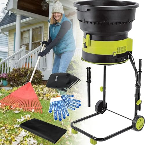 Trituratore elettrico senza lama da 2500 W – Cippatrice da giardino con cavo, 8.000 giri/min, pacciamatura efficiente 208L/min per foglie, erba e detriti da cortile, design leggero e sicuro