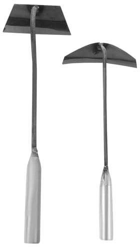AKOOSY 2 Pezzi Zappe Manuali in Inossidabile Affilata e Ergonomico Utensili Leggeri e Portatili per Giardinaggio e Rimozione Erbacce per Amanti