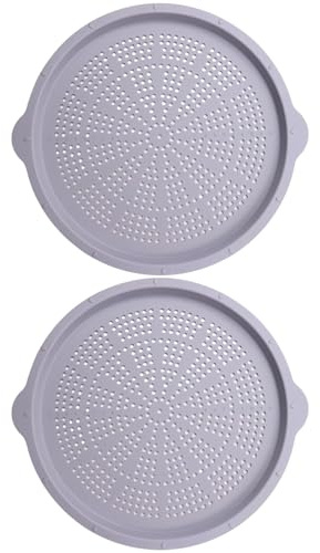 Wezalget Teglia per Pizza - 39,9 Centimetri Silicone Da Cucina Resistente Alla Lavastoviglie 2 Pezzi | Teglia Per Pizza Rotonda Perforata,Per Casa Cucina Ristorante Esterno