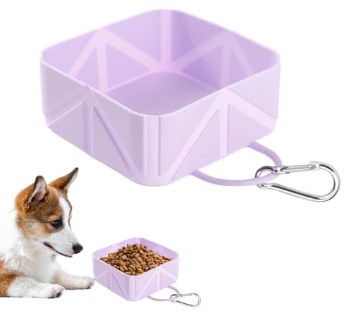 Tragbarer Wassernapf für Hunde, faltbar, 500 ml, für den Außenbereich, für kleine, mittelgroße Hunde, Katzen, Auto, Boot, Reisen, Wandern, Camping,