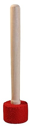 Cuenco de madera natural con sonido de silicona, hecho a mano, martillo budista tibetano, decoración