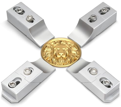 4 Stück flache Seitenklemmen, Aluminium-Seitenklemmschraubstock für Fräs- und CNC-Maschinen, hochfeste Legierung bis zu 60 kN, kompaktes 8 x 2,9 x 2 cm Design zum Fräsen, Gravieren, Schleifen und