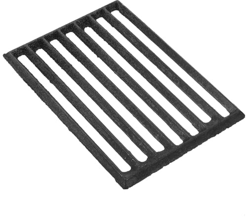 UKCOCO Rejilla de Hierro para Fuego Compatible Estufa de Leña, Estructura de Cuadrícula de Metal Resistente y Fácil de Usar para Quemar Carbones y Troncos