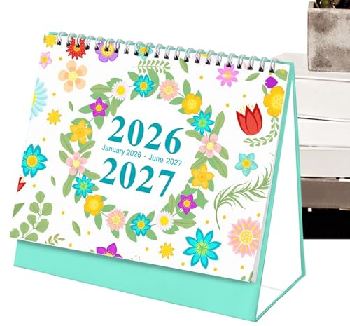 Calendario Da Tavolo 2026 - Pianificatore Giornaliero Con Rilegatura A Da 18 | Forniture Per La Casa E L'ufficio Per L'organizzazione Della Pianificazione, Calendario Da Tavolo, Lavoro, S