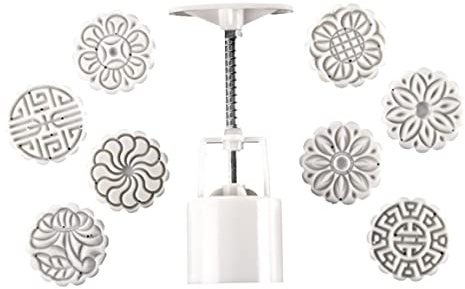 Mooncake Press Mold 50g Hand Press Cookie Stamps Autumn Maker with Stamp 1Set
