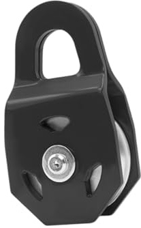 Okiyakusama Snatch Block Winch Pulley Schwerlast Umlenkrolle Seilwinde Block mit Metallmaterial für Landwirtschaftliche Nutzung Garage Fahrzeug Outdoor, Schwarz