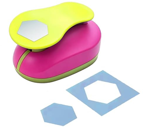 Stanzer Hexagon 33mm Papierstanzer Motivstanzer Rund Papier Ausstanzer Stanzer Kreis Motivlocher Ausstanzer für Geschenkanhänger Basteln Scrapbooking Fotos Grußkarten
