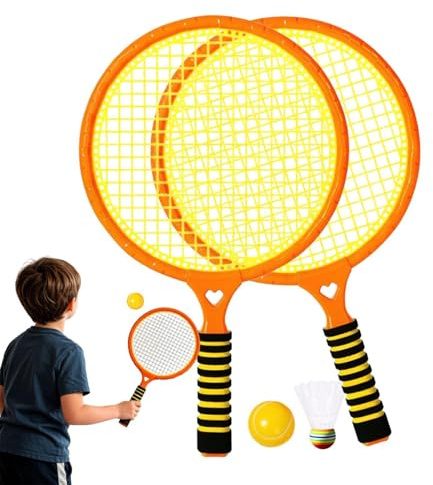 Nuyhadds Badminton-set för barn | sporttennissak, badmintonracketset – lämplig för födelsedagsfest familjesammankomst lekplats terrass camping skola park trädgård och bakgård