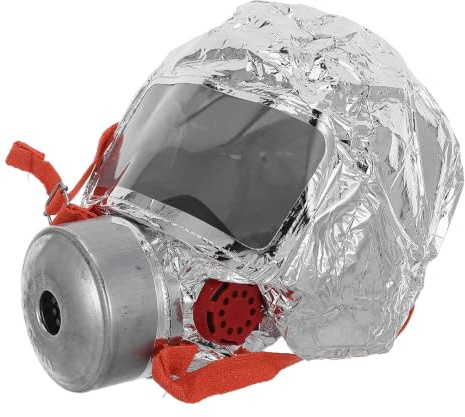 Toddmomy Masque anti-fumée avec cagoule d'évacuation incendie et protection contre les rayonnements thermiques, appareil respiratoire d'auto-sauvetage d'urgence pour les bâtiments