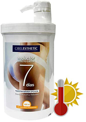 Crema Anticelulítica Reductora Efecto Calor - 1000ml, Crema profesional para combatir celulitis