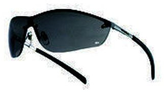 Bollé SILPSF Silium Spectacles Metal Frame, Anti-Scratch and Anti-Fog Lens, Flex Temples With Tipgrip Mide Smoke PC