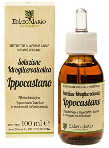 Soluzione idrogliceroalcolica Ippocastano Erbecedario, Favorisce Il Benessere Della Circolazione E La Funzionalità Del Plesso Emorroidario, Utile Per Gambe Stanche E Pesanti, 1 Flacone 100ml