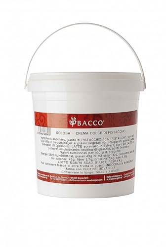 La Golosa di Bacco - Crema di pistacchio | Fatta in Sicilia | Bacco | Secchiello da 1kg