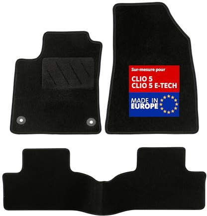 DBS Autofußmatte - nach Maß - 3-teilig - Anti Rutsch - schwarzer Nadelfilz 900g/m² - Velours Fertigung - Sortiment Star - 1766816