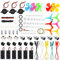 Sntieecr 131 PCS DC Motors Kit, Mini Motor eléctrico 1.5-3V 15000RPM con 66 PCS Engranajes de plástico, Eje de hélice, Bombillas, Zumbador Sirena para Kid DIY Proyecto de ingeniería Stem