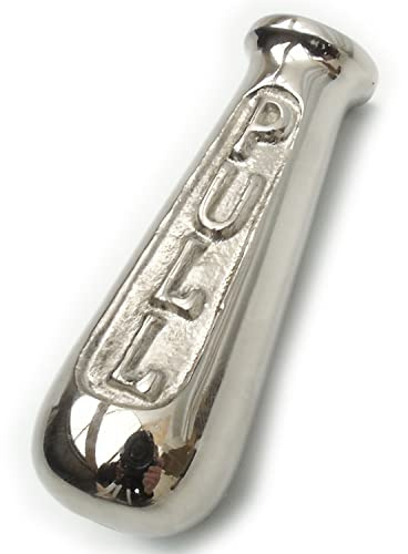 Jones & Grey - Polished Nickel Solid Brass Vintage Period Style Bathroom Light Switch Pull, Silver, Size 85mm long . 35mm at the widest part. (BR-IRN-42N)