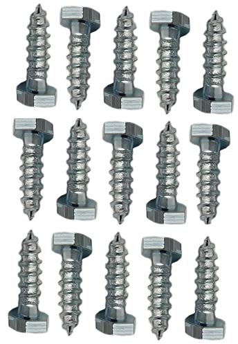 LLB M8 Coach Screws Hex Head Width 13mm Zinc Plated Steel Half Thread Self-Tapping Wood Screw Hexagon Lag Bolts Silver Long 1.18 x 0.31 (8mm x 30mm) Box of 15 pcs
