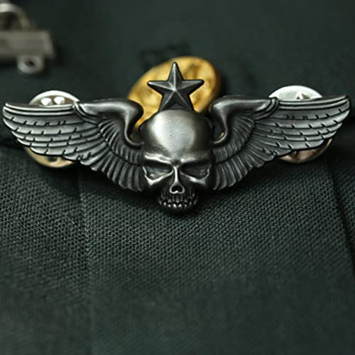 AnsonBoy Military WW2 US Army Wings Military Command Master Aviator Metal Wings Abzeichen WWII US Command Pilot Revers Insignia PIN BROSCHE