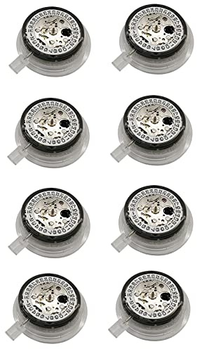 Lodokdre Reloj mecánico automático de alta precisión NH35 con movimiento de fecha y día, 8 unidades, plata