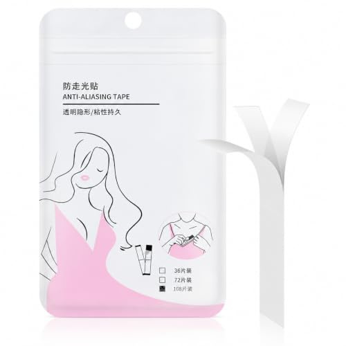 flintronic 108 Pièces Fashion Body Tape, Double Face Ruban Adhésif pour Le Corps, Invisible Fashion Beauty Tape Ruban Adhésif pour Vêtements Robe Secret Bra (36 Grand + 36 Moyen + 36 Petit) | Invisible Fashion Beauty Tape, Ruban de Beauté Invisible Double Face pour la Peau et les Vêtements (85 x 12/ 18/ 20 mm)