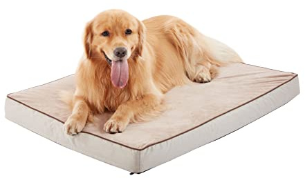 GOHOO PET Orthopädisches Hundebett aus Memory-Schaum, kühlendes Hundebett für extra große Hunde, wasserdichtes Haustierbett für die Box mit abnehmbarem waschbarem Bezug, XXL (119,4 cm, 50 kg)