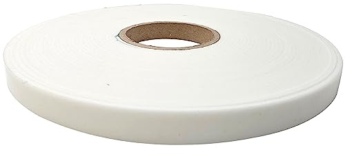 NADOtec Keramik Dichtband, Brandschutzband, Ofenband, Kaminband, Keramikfasergewebe, einseitig selbstklebend, nicht brennbar, hitzebeständig, weiß, 12 mm x 2 mm, Länge 10 Meter