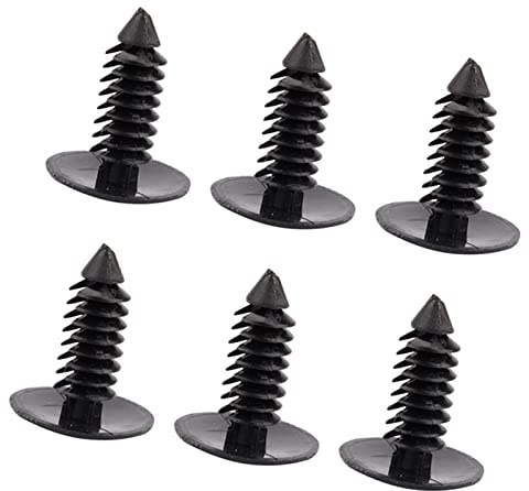 Clip per Rivestimento Portiera 100 Pezzi, Rivestimento Portiera Auto con Foro 7,5 Mm, Rivetti a Pressione in Plastica, Colore Nero