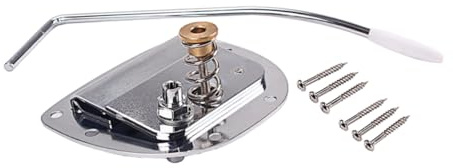 Ga426 Gitarren Tremolosystem Steg Saitenhalter Satz 1 für Jazz | Elektrische Gitarre, Silberne Legierung, Top Loading mit Verstellbarem Sattel