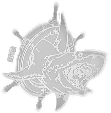 VILLCASE Decorative Shark Mold Silikonform Für Untersetzer Für Resin-projekte Und Kreative Bastelideen Leicht Zu Entformen Und Einfach Zu Reinigen